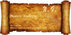 Nyers Indira névjegykártya